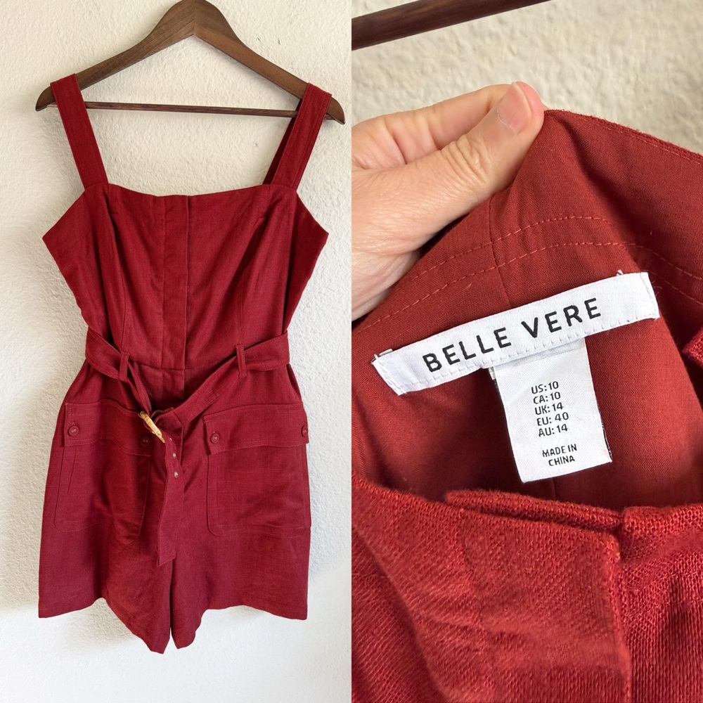 Belle Vere Red Romper-Size 10